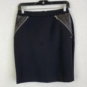 MAISON SCOTCH BIKER Black Mini Skirt